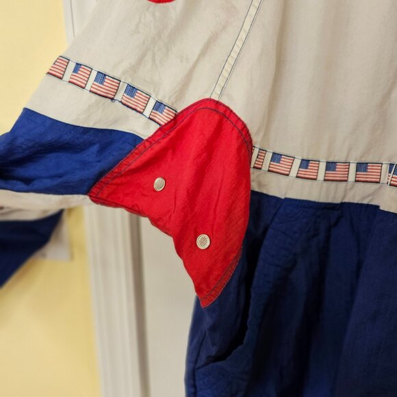 Starter Olympics Team USA Jacket Mens Sz L Pullover Half Zip 1996 Atlanta Flag - Picture 3 of 11